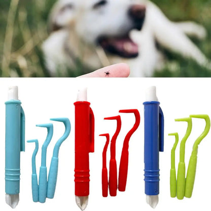 Pet Tick Remover Kit with Hooks & Tweezers