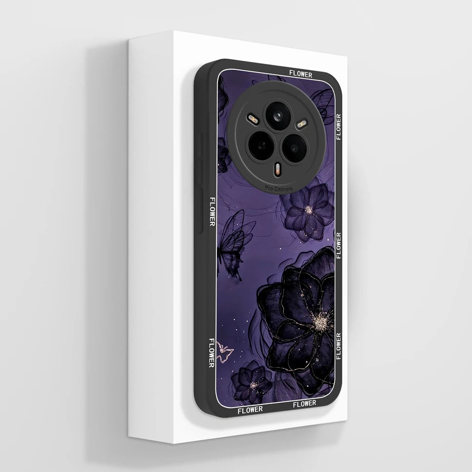 Cute Floral Silicone Case for Realme 14 Pro Series