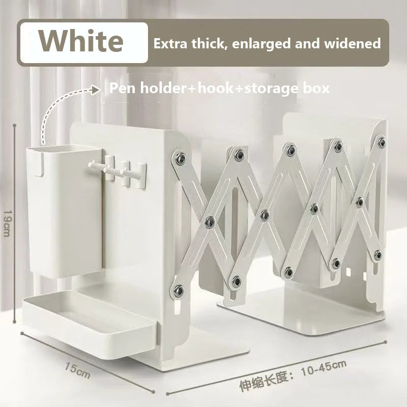 Expandable Desk Organizer with Bookends & Pen Holder