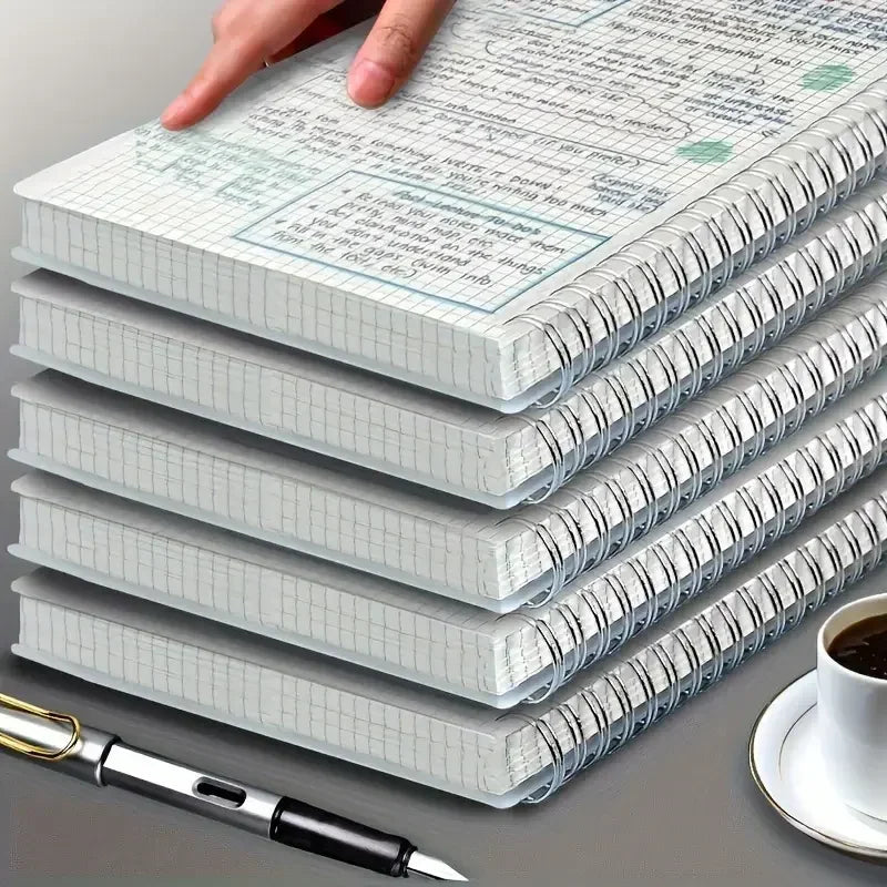 A5 Grid Spiral Notebook for Writing & Sketching