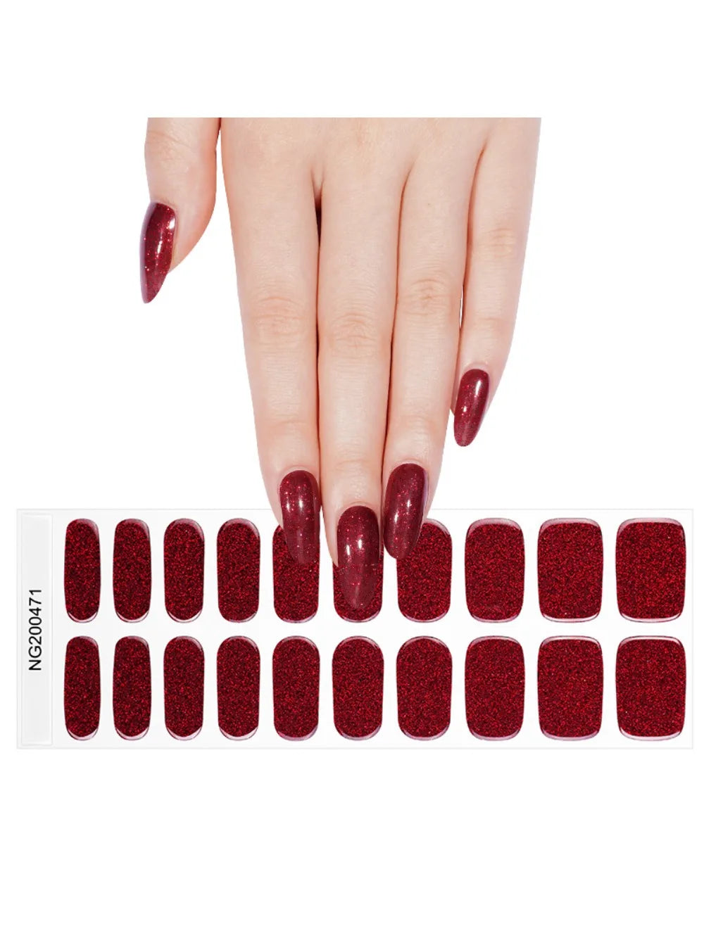 Semi-Cured Snowflake Gel Nail Stickers
