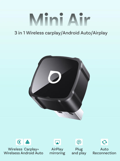 Mini Air 3-in-1 Wireless CarPlay Adapter