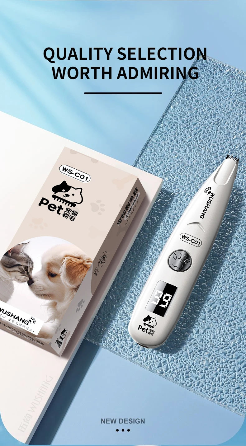 Rechargeable Waterproof Paw, Face & Ear Hair Trimmer