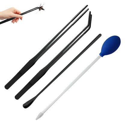 Stainless Steel Reptile Feeding Tweezers Set