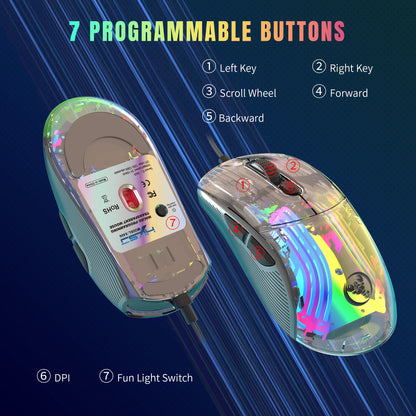 HXSJ X400 RGB Programmable Gaming Mouse