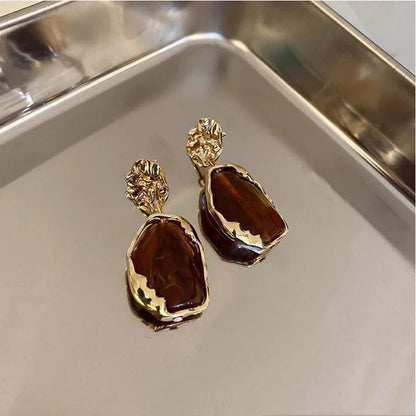 Geometry Resin Stud Earrings