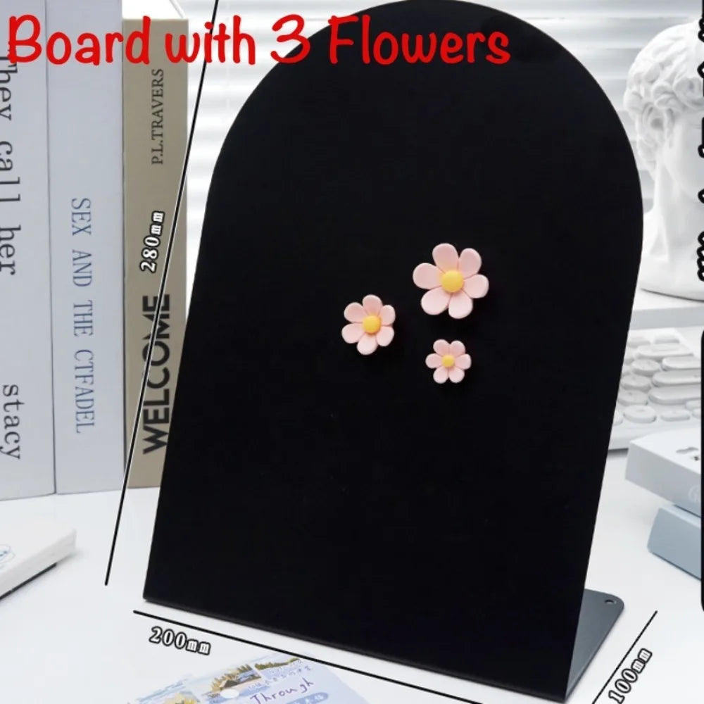 Desktop Magnetic Message Board with Storage Shelf