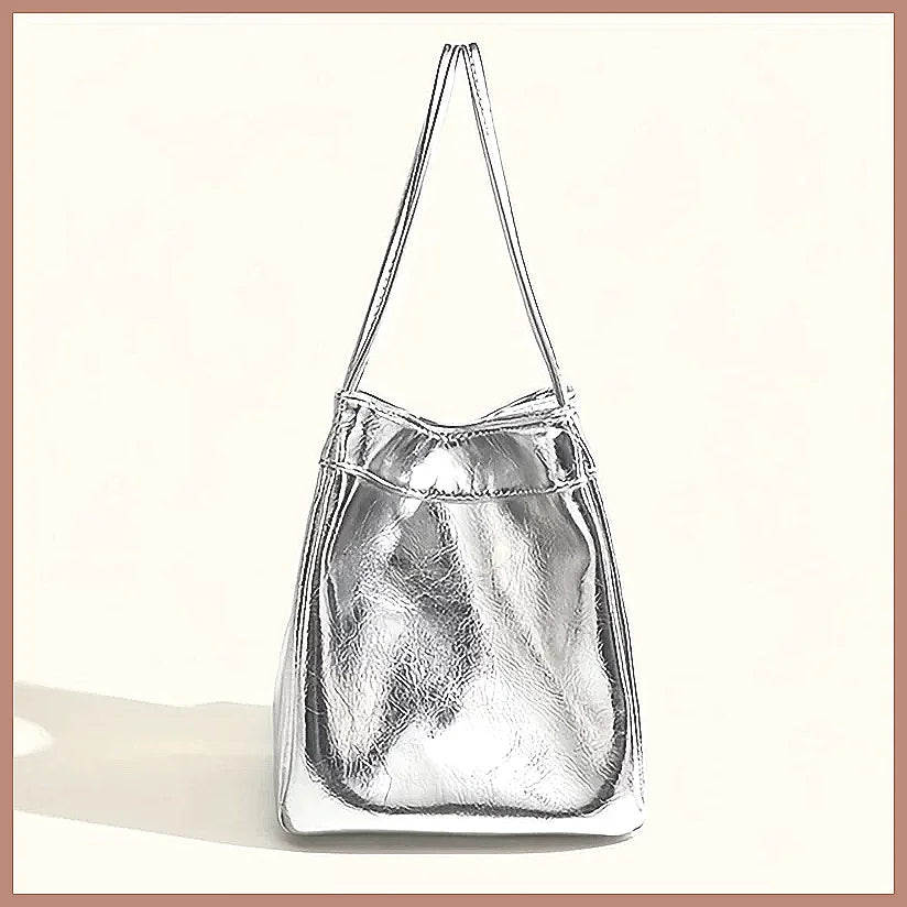 Women’s PU Drawstring Purse with Matching Wallet