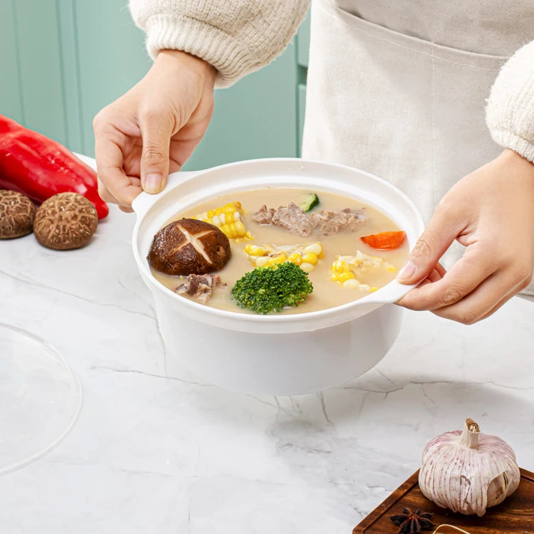 Microwave Food Steamer & Soup Bowl with Lid