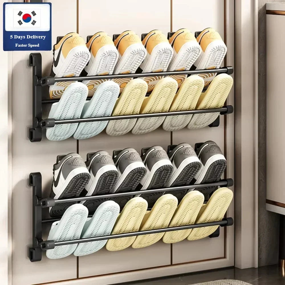 Wall Mounted Shoes And Slippers Rack