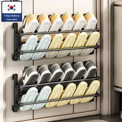 Wall Mounted Shoes And Slippers Rack