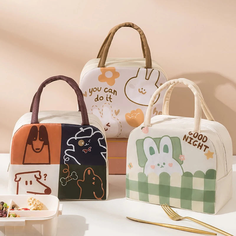 Cartoon Thermal Lunch Bag with Insulated Lining