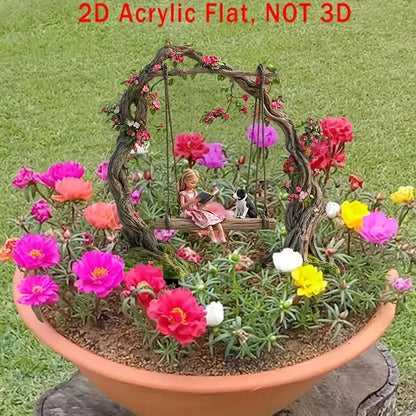 Swing Girl Garden Ornament