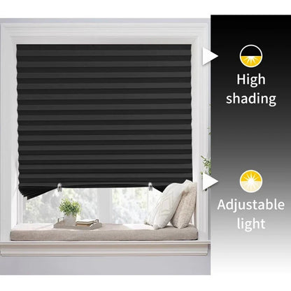 No-Drill Pleated Blackout Window Blind
