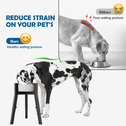 Adjustable Raised Dog Bowl Stand for Medium to Extra Large Dogs