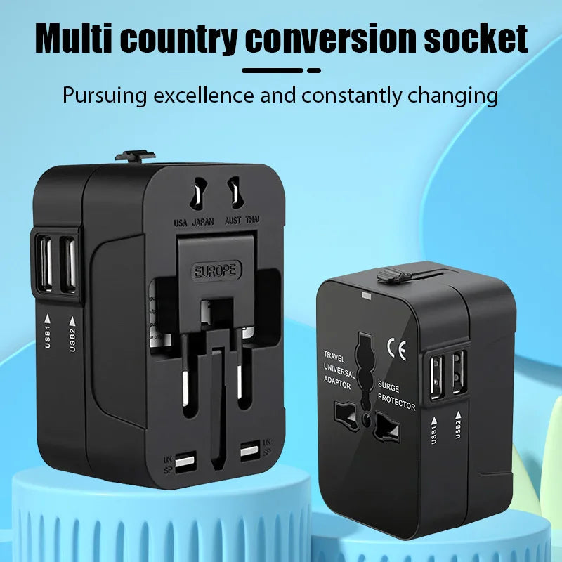 Universal Travel Adapter with USB Ports