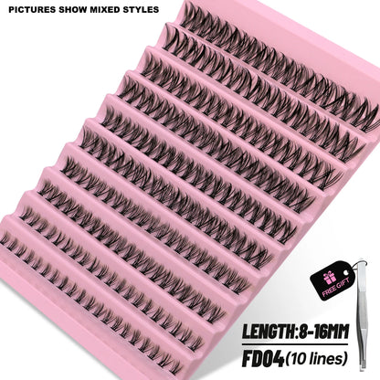 GROINNEYA DIY Natural Volume Cluster Lashes