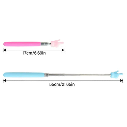 Stainless Steel Telescopic Teaching Pointer with Finger Tip