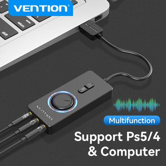 Vention USB External Sound Card USB to 3.5mm