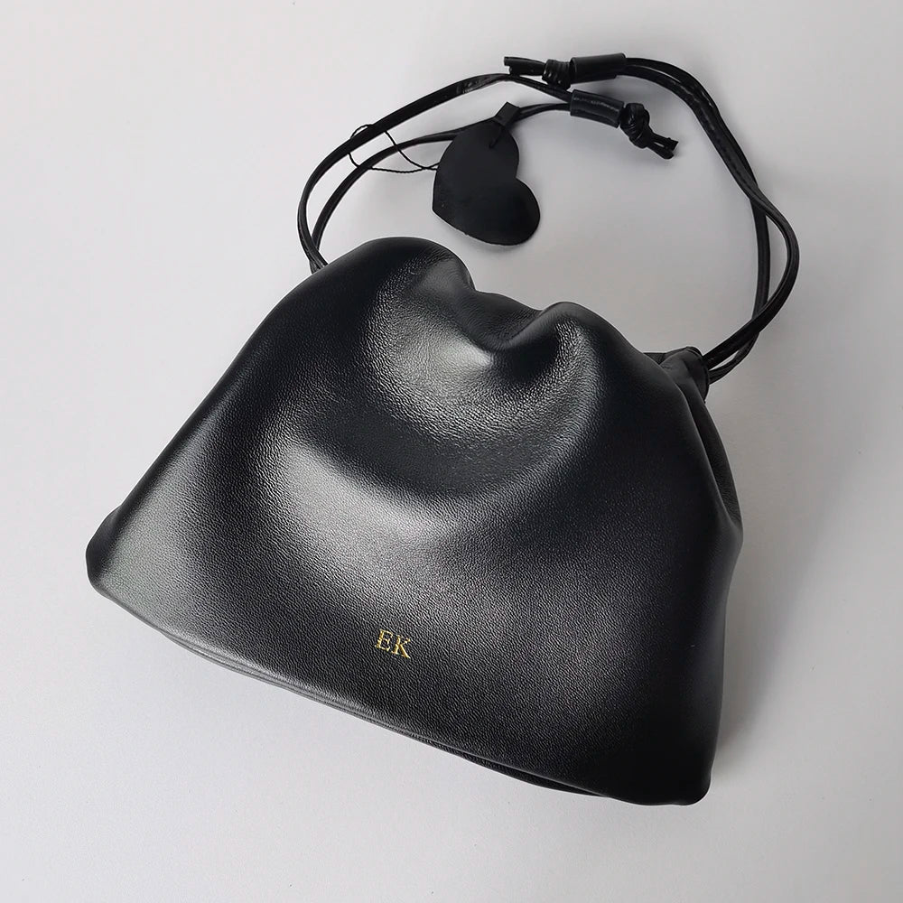 Genuine Leather Cloud Shoulder Bag