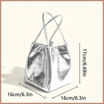 Women’s PU Drawstring Purse with Matching Wallet