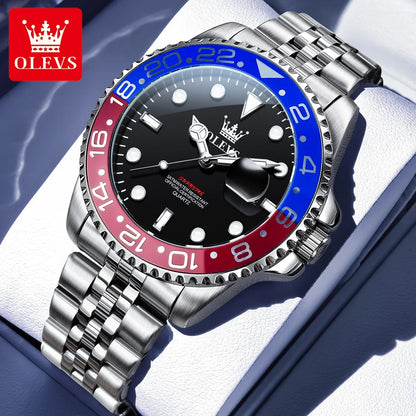 OLEVS 5657 Men's Stainless Steel Quartz Date Watch