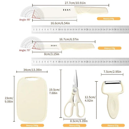 2-in-1 Cutting Board Knife Set