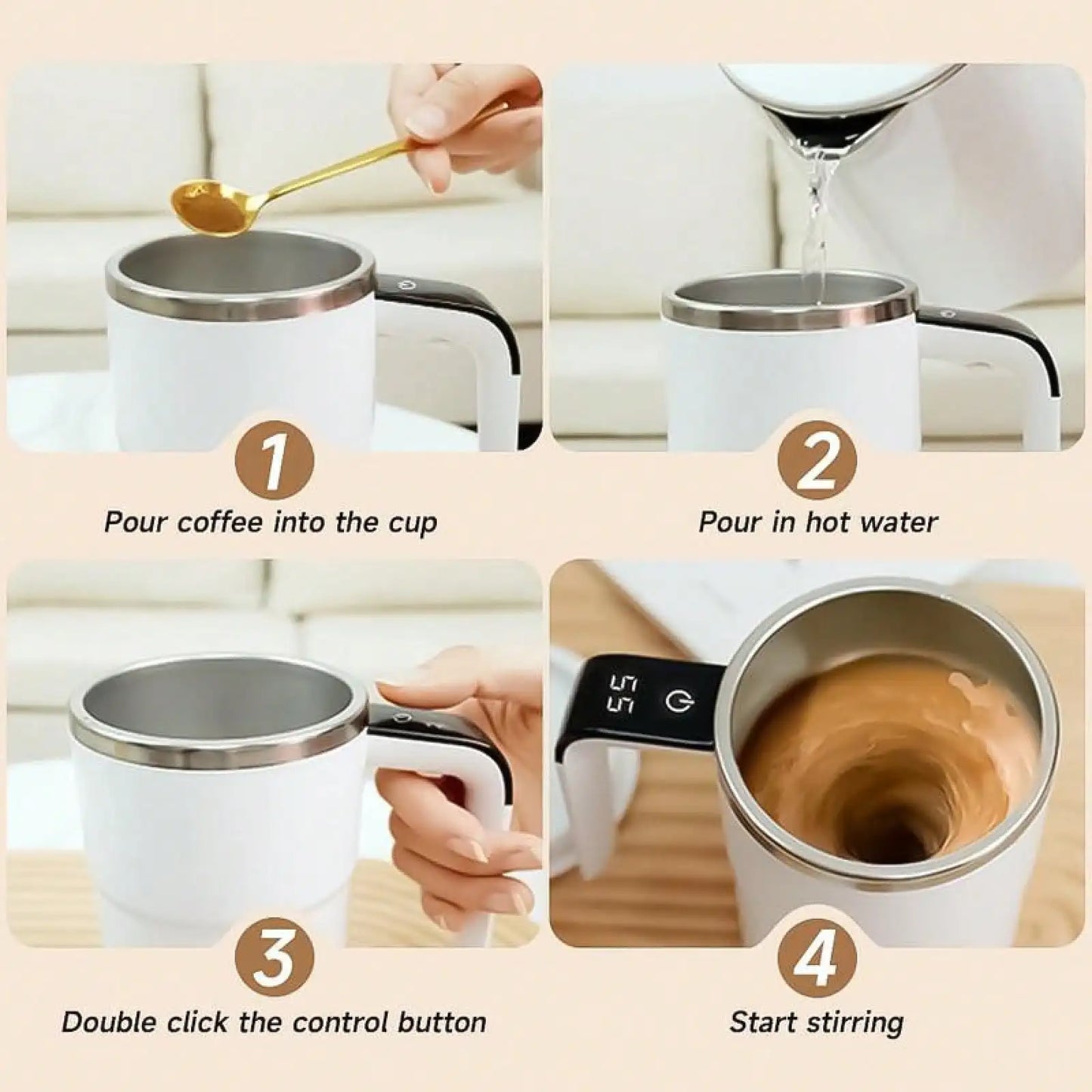 Automatic Magnetic Stirring Coffee Mug