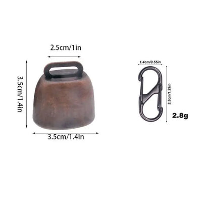 Title Livestock Grazing Bell with Locking Carabiner
