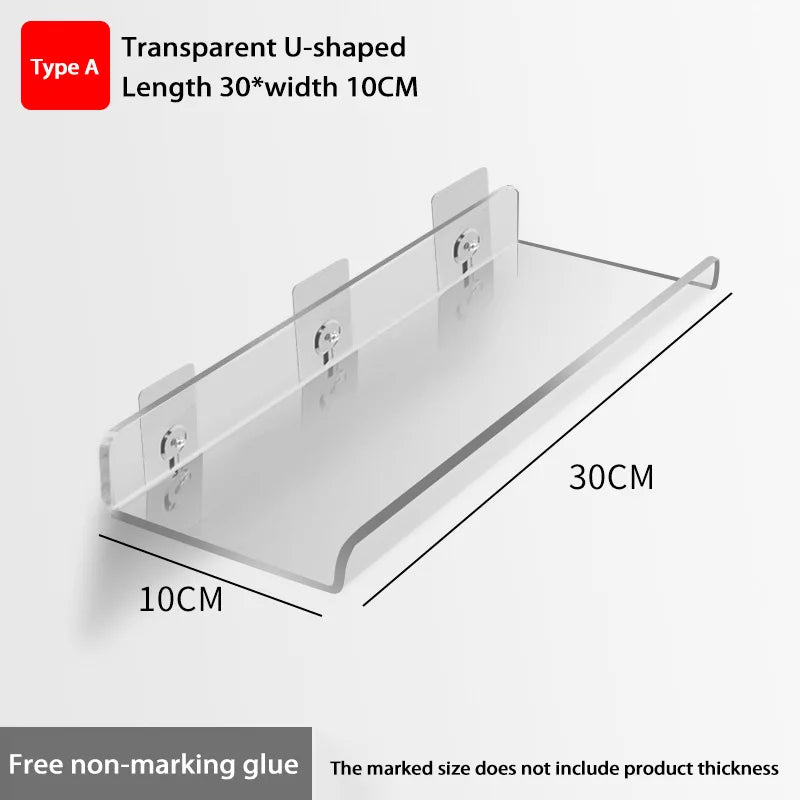 Wall-Mounted Acrylic Storage Rack
