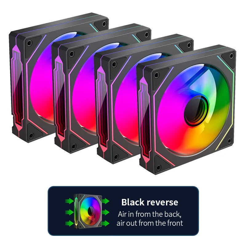 120mm ARGB Infinity Mirror Cooling Fan with PWM Control