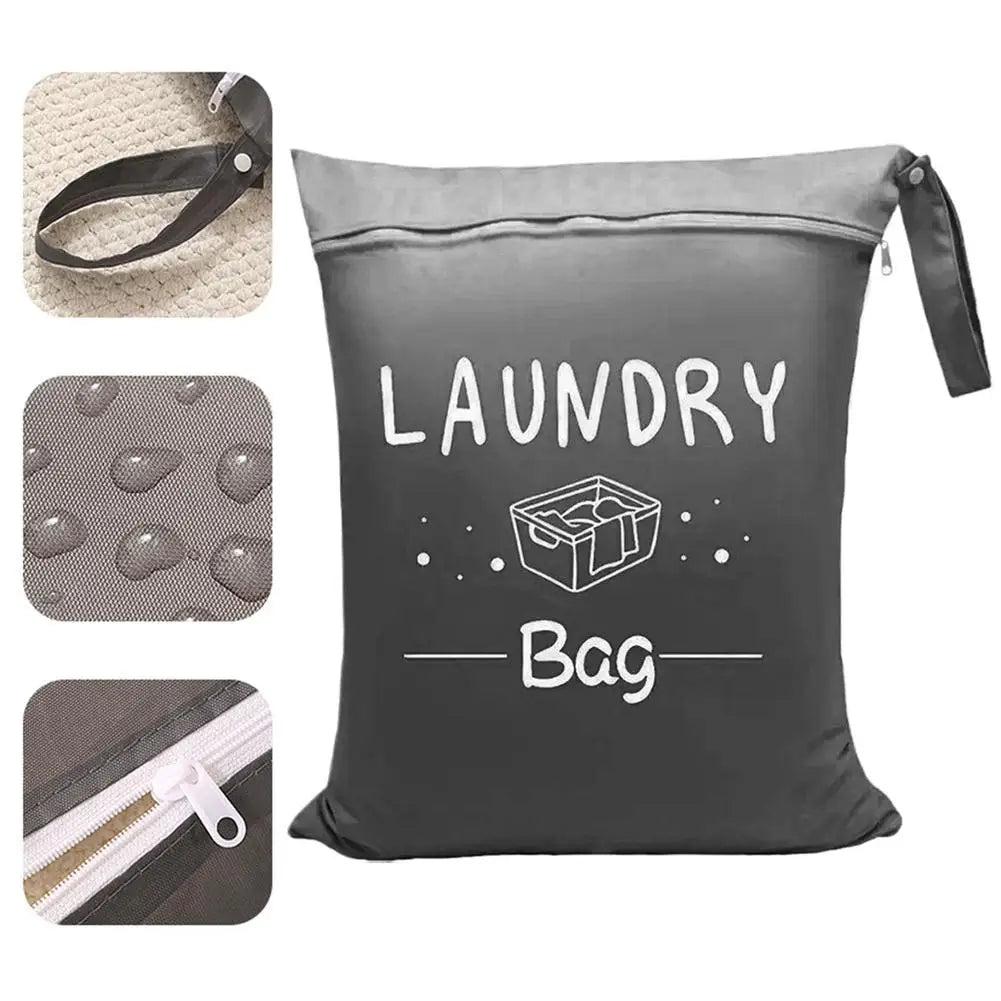 Waterproof Travel Laundry Bag with Hanging Strap
