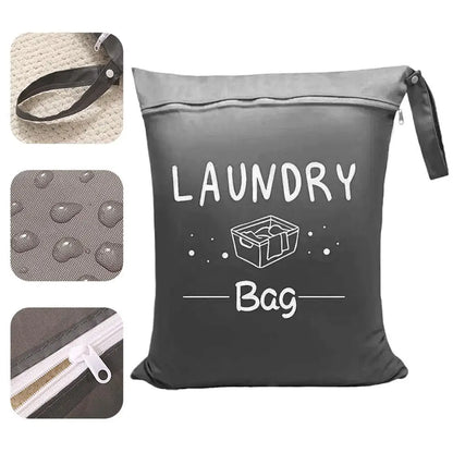 Waterproof Travel Laundry Bag with Hanging Strap