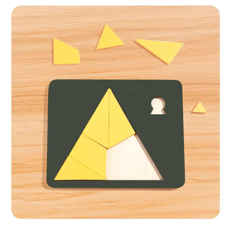 Wooden Geometric Puzzle Board