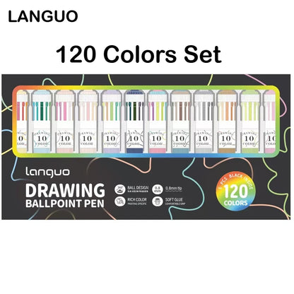 0.8mm Soft Grip Multi-Colour Ballpoint Pen for Drawing & Writing