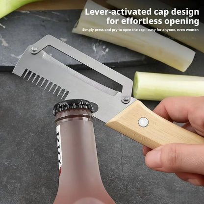 Ergonomic Wooden Handle Paring Knife & Fruit Peeler Kitchen Tool