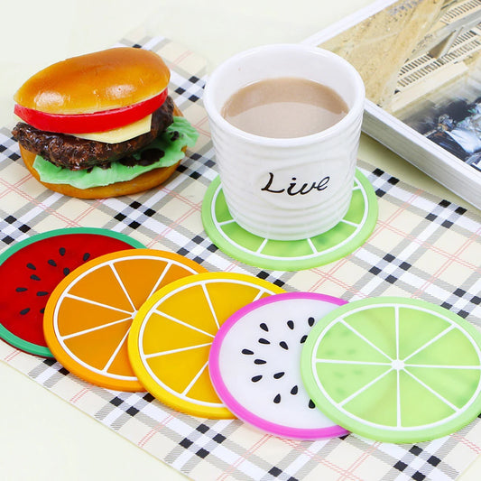 Fruit Shape Cup Coaster Silicone Slip Insulation Pad