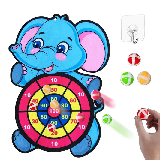 Kids Cartoon Sticky Ball Dart Board Game