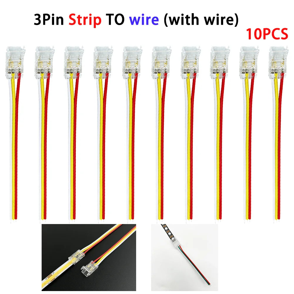 10mm Transparent LED Corner Connectors