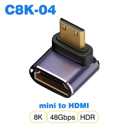 HDMI 2.1 Mini & Micro HDMI to HDMI Adapter – 8K 60Hz 48Gbps