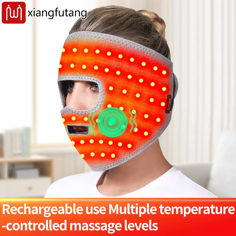 Electric Heated Facial Mask with Red Light Therapy