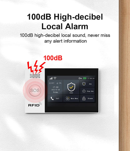 Tuya Security Alarm Kit with Touch Screen & Sensors