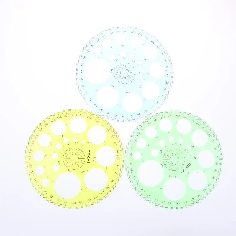Geometric Circle Drawing Template Ruler