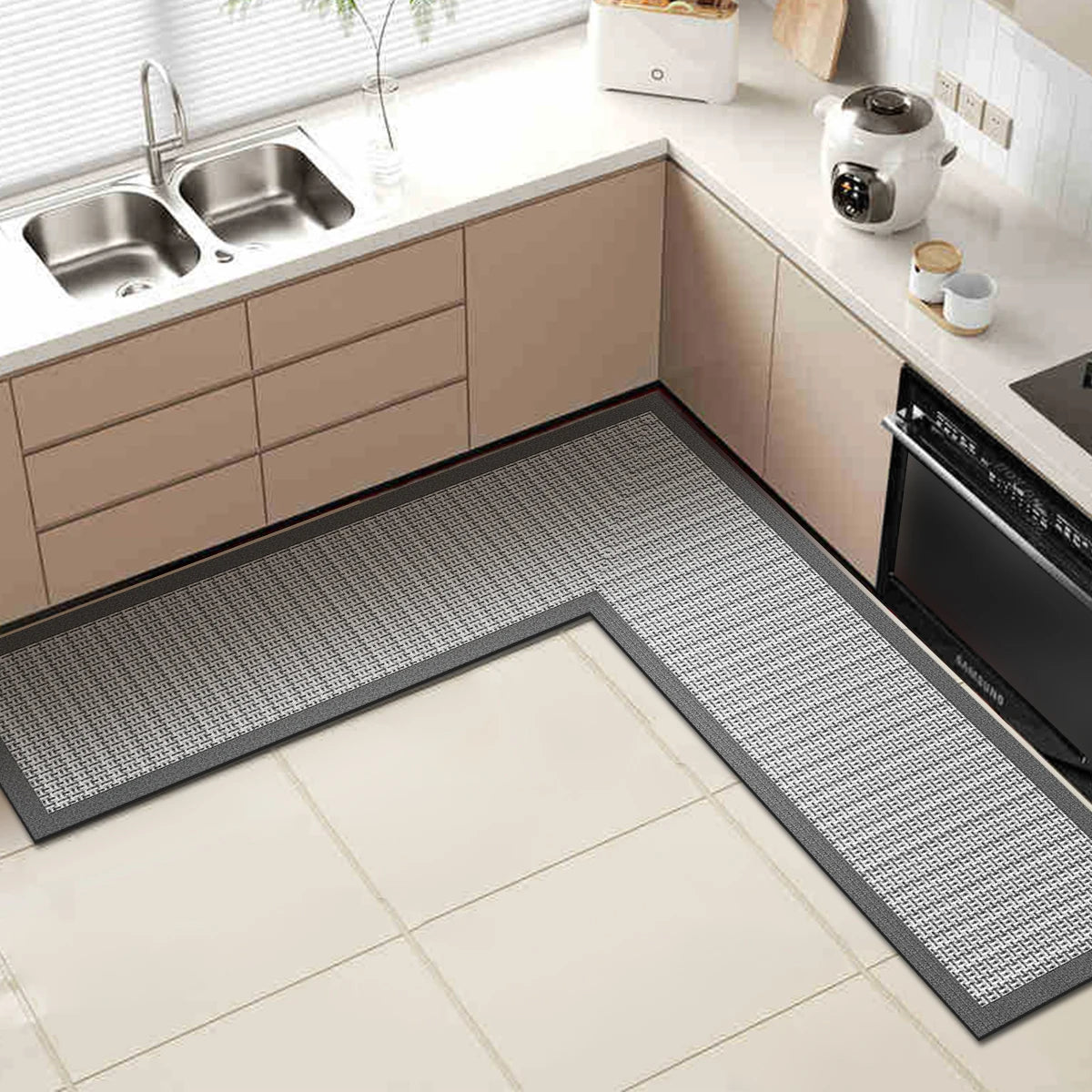Absorbent Diatomaceous Kitchen & Bathroom Corner Rug