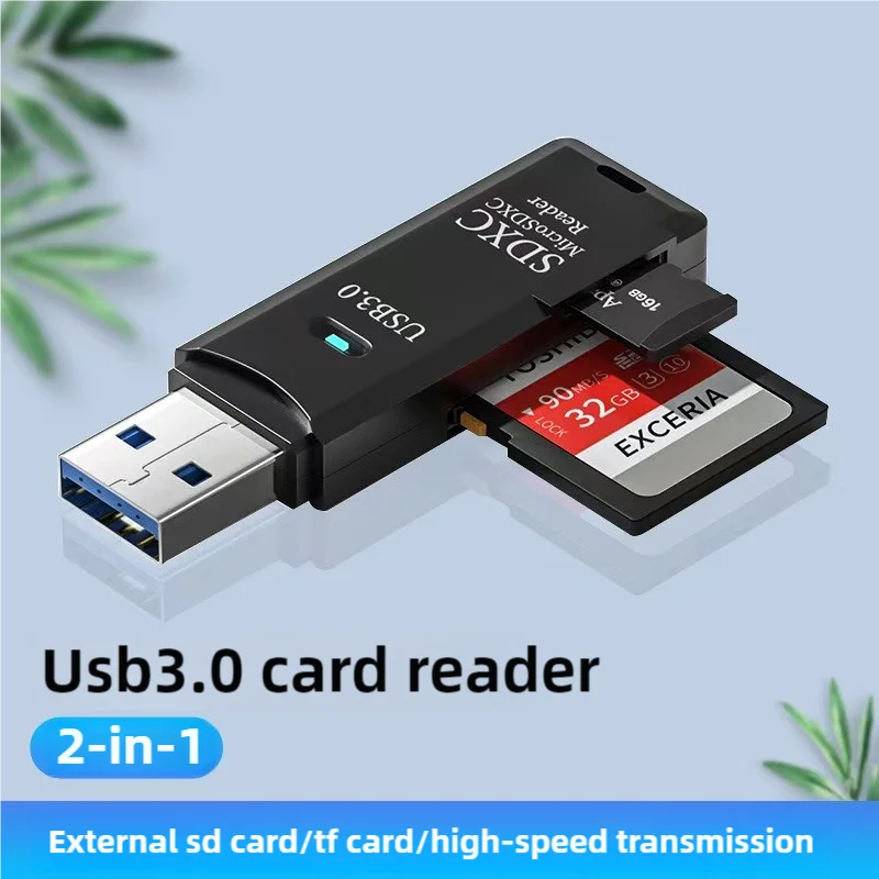 2-in-1 USB 2.0/3.0 Micro SD Card Reader