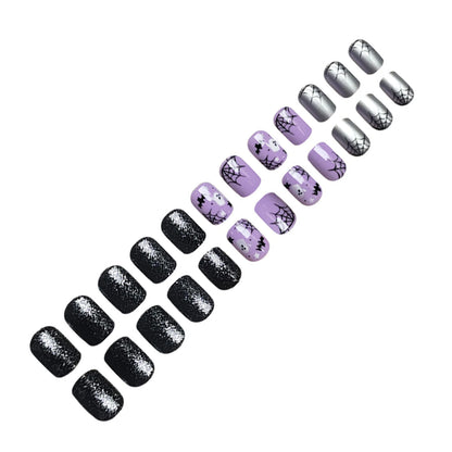 Halloween Ghost Spider Web Press On Nails