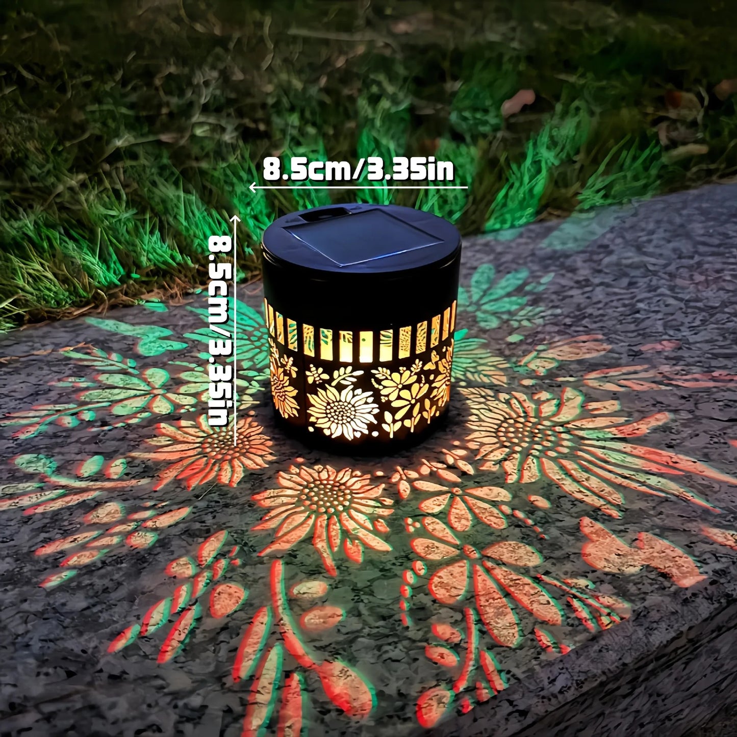 Solar Mandala Projector Garden Wall Light