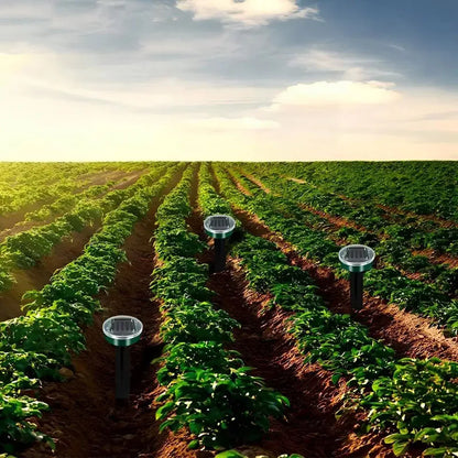 Solar-Powered Ultrasonic Mole, Mouse & Snake Deterrent Stakes