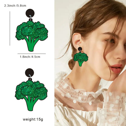 Fruit Vegetables Acrylic Drop Earrings