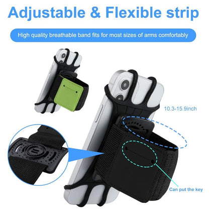 Universal Sports Phone Armband with 360° Rotating Holder